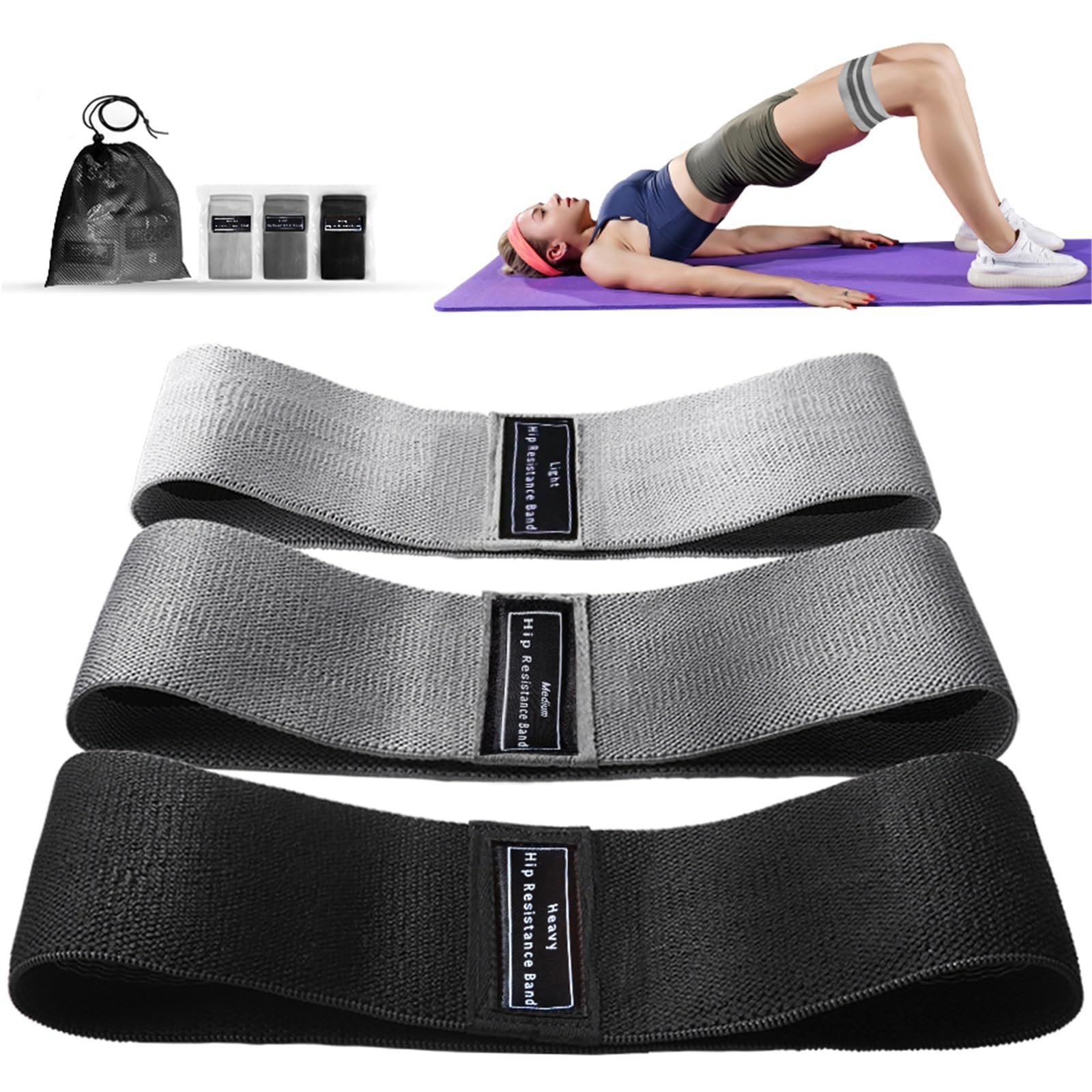 Gomas Elasticas Musculacion Bandas De Resistencia for El Botín De La Cadera | Glúteo muslo elástico entrenamiento sentadilla círculo estiramiento Fitness tiras Yoga gimnasio equipo