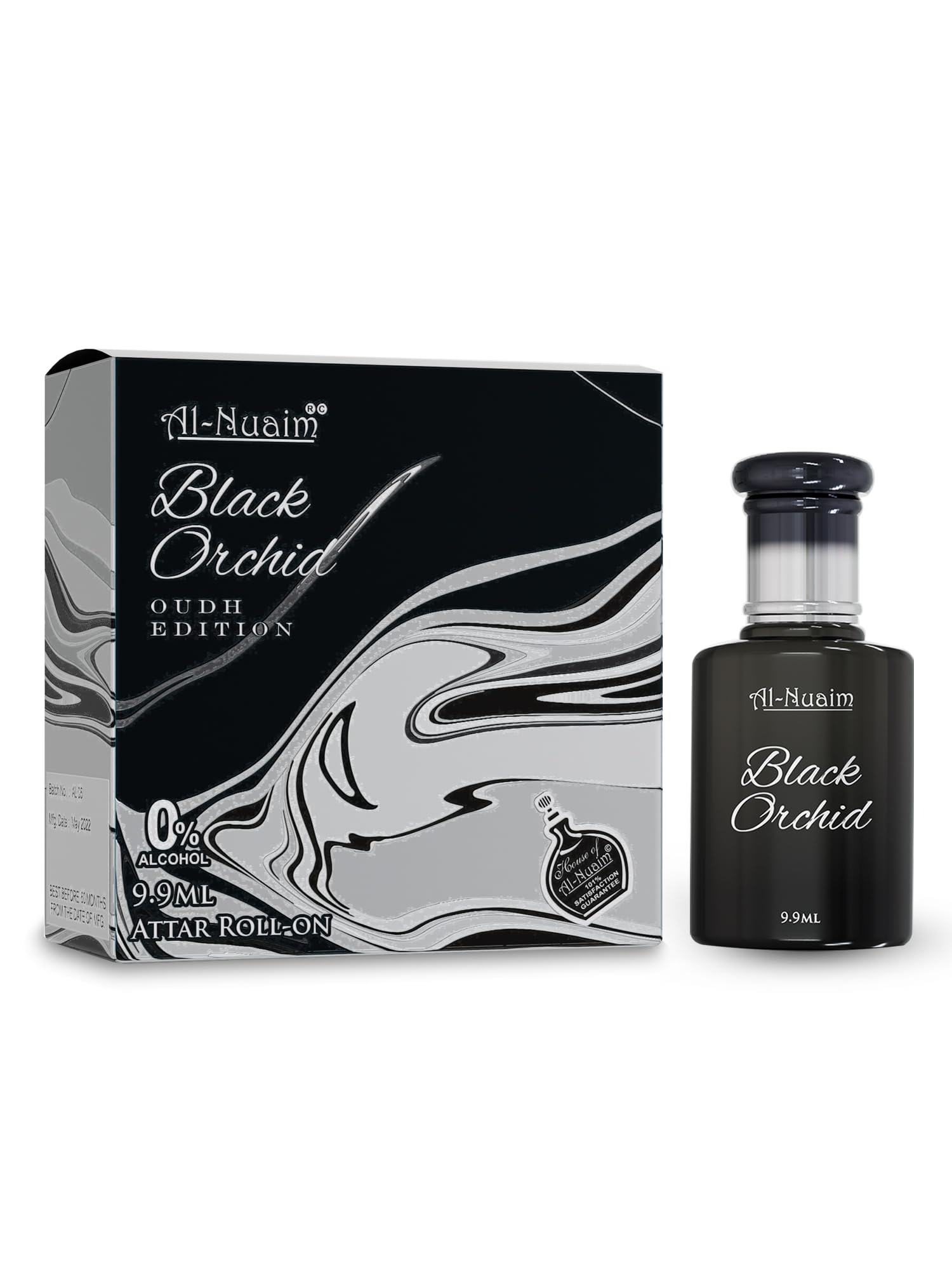 Al Nuaim Amer Series | Black Orchid Alcohol Free Unisex Attar - 9.9ml | Concentrated Perfume Oil | Premium-Grade Oriental Attar | Long Lasting Fragrance