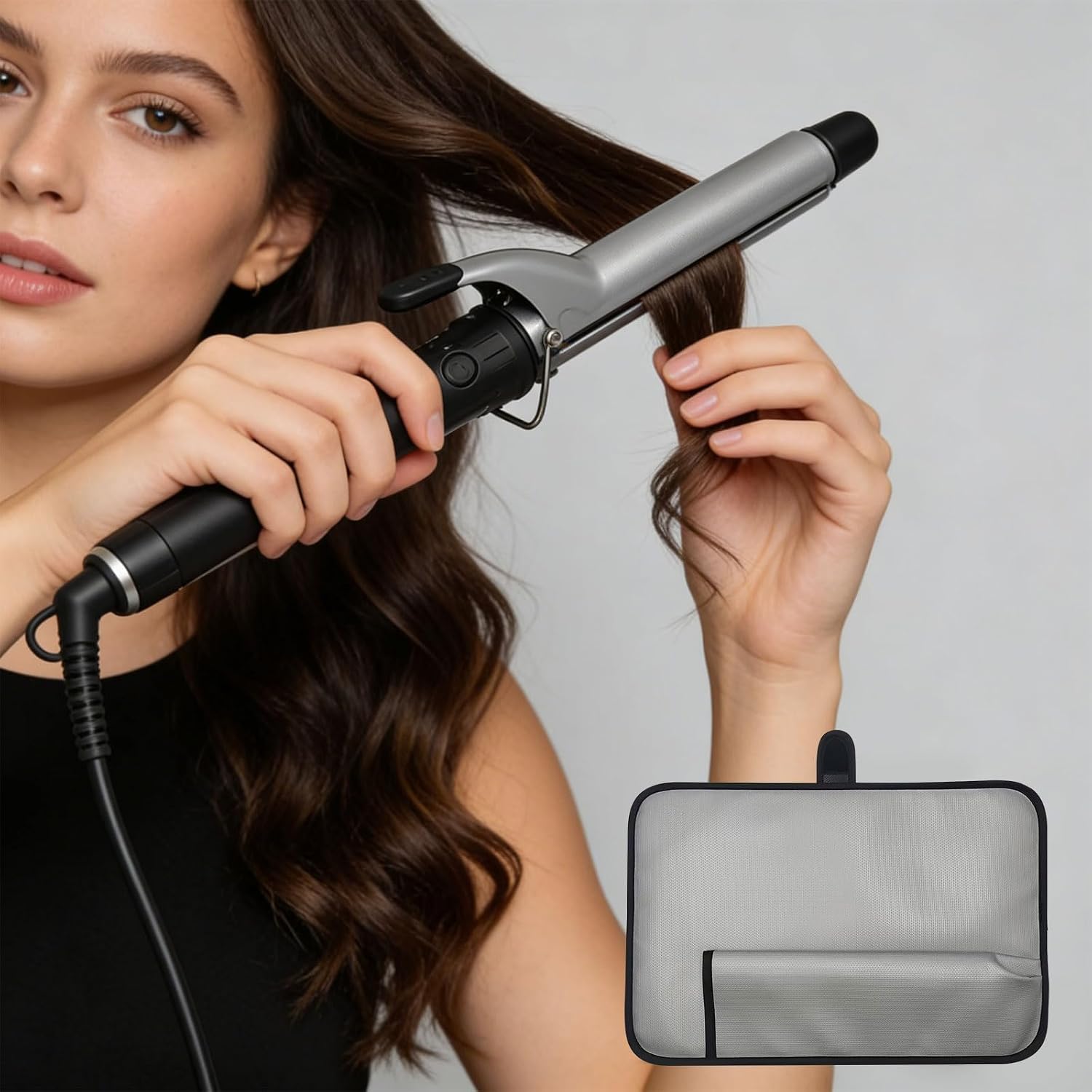 Protective Travel Case for Curling Irons with Spacious Interior and Cord Organization Quick Access Hair Styling Planner