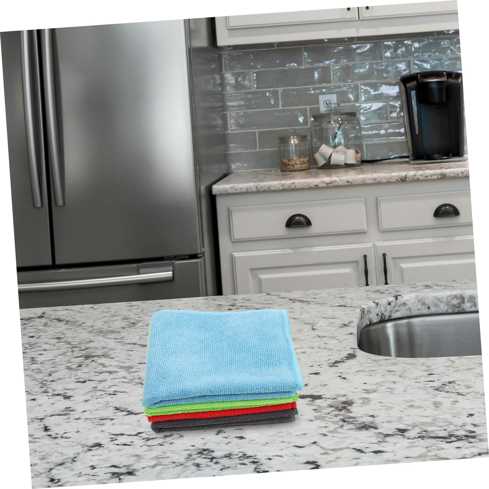 24 Paños de Microfibra Multiusos para Cocina y Coche Alta Absorción y Fácil Limpieza, Ideales para Lavar Platos y Secar Pantallas