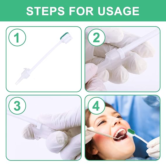 Disposable Suction Swab Toothbrush (25pack) | Individually Wrapped Oral Care Swabs for Adults & Elderly