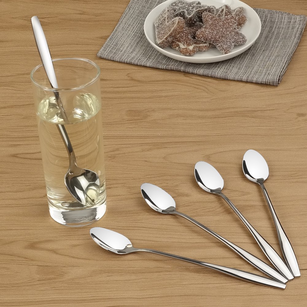 12 Cucchiai Lunghi Per Cocktail In Acciaio Inox - Ideali Per Bar, Frullati E Bevande Fredde - Foto 3