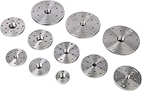 Vista 3 de Placa frontal de torno de madera de 2 pulgadas de acero, placa frontal de portabrocas de máquina de carpintería de husillo de 1 pulgada x 8 TPI