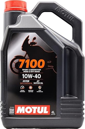 Motul 104092 Juego de 4 botellas de aceite de motor 7100 4T 10W-40 de 1 galón