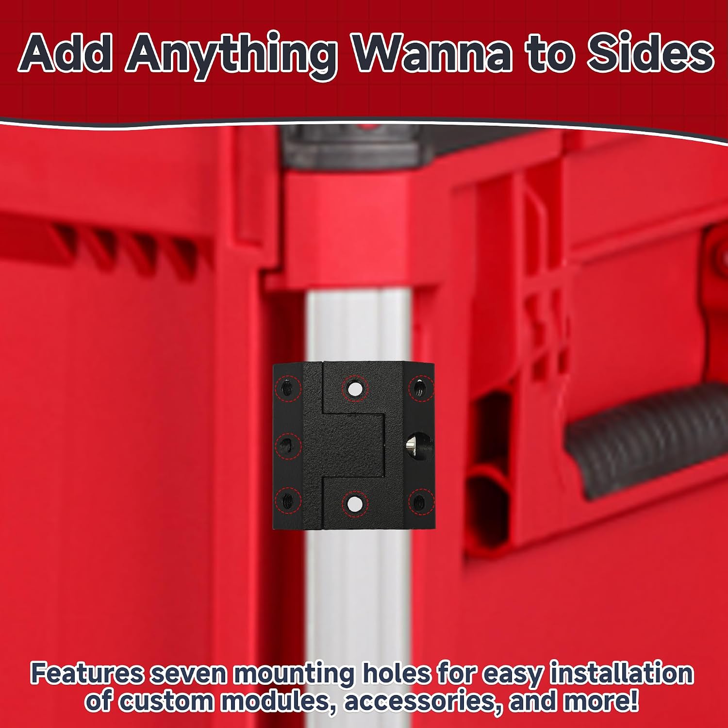 Rail Clip Compatible with Milwaukee Packout System Rails, DIY Side image 5