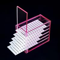 Vista 1 de Organizadores y almacenamiento de pestañas, diseño mejorado, bandejas de pestañas pequeñas de 5 capas para extensiones de pestañas con cubierta