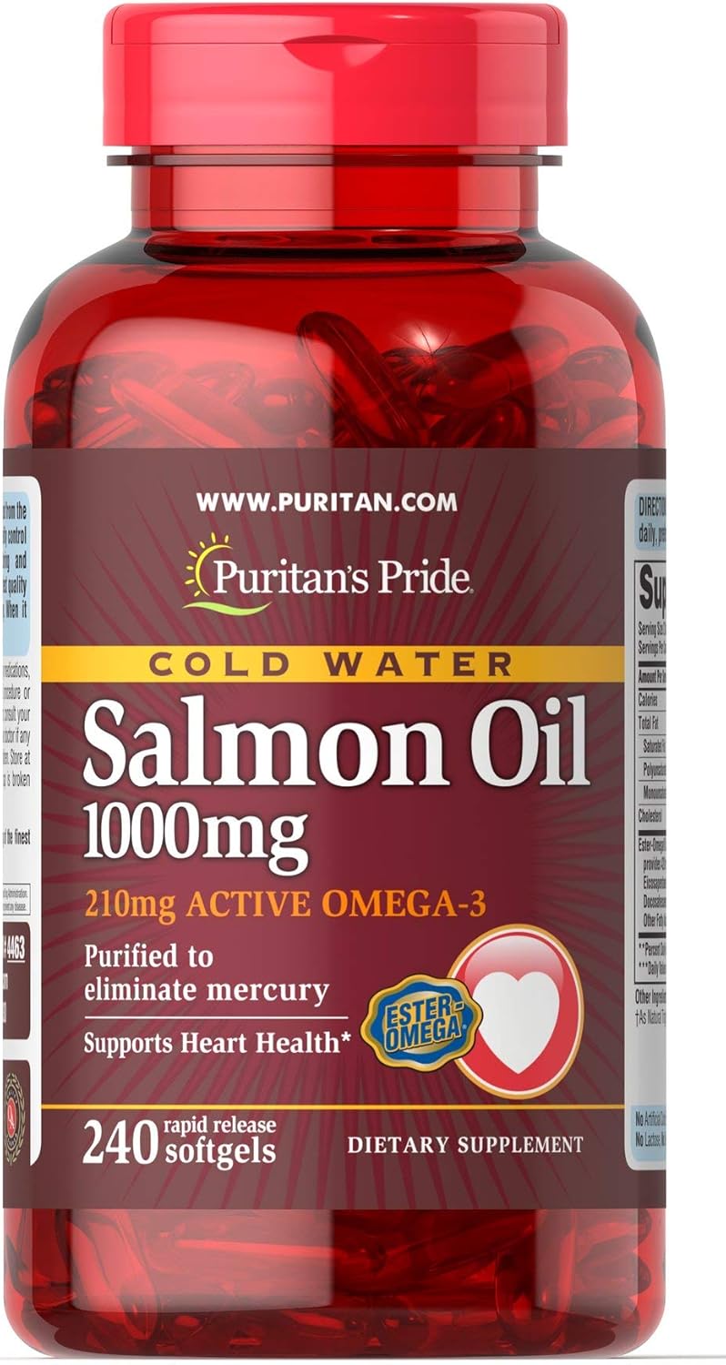 Puritan's Pride Omega-3 Fish Oil 1200 Mg, 180 Count