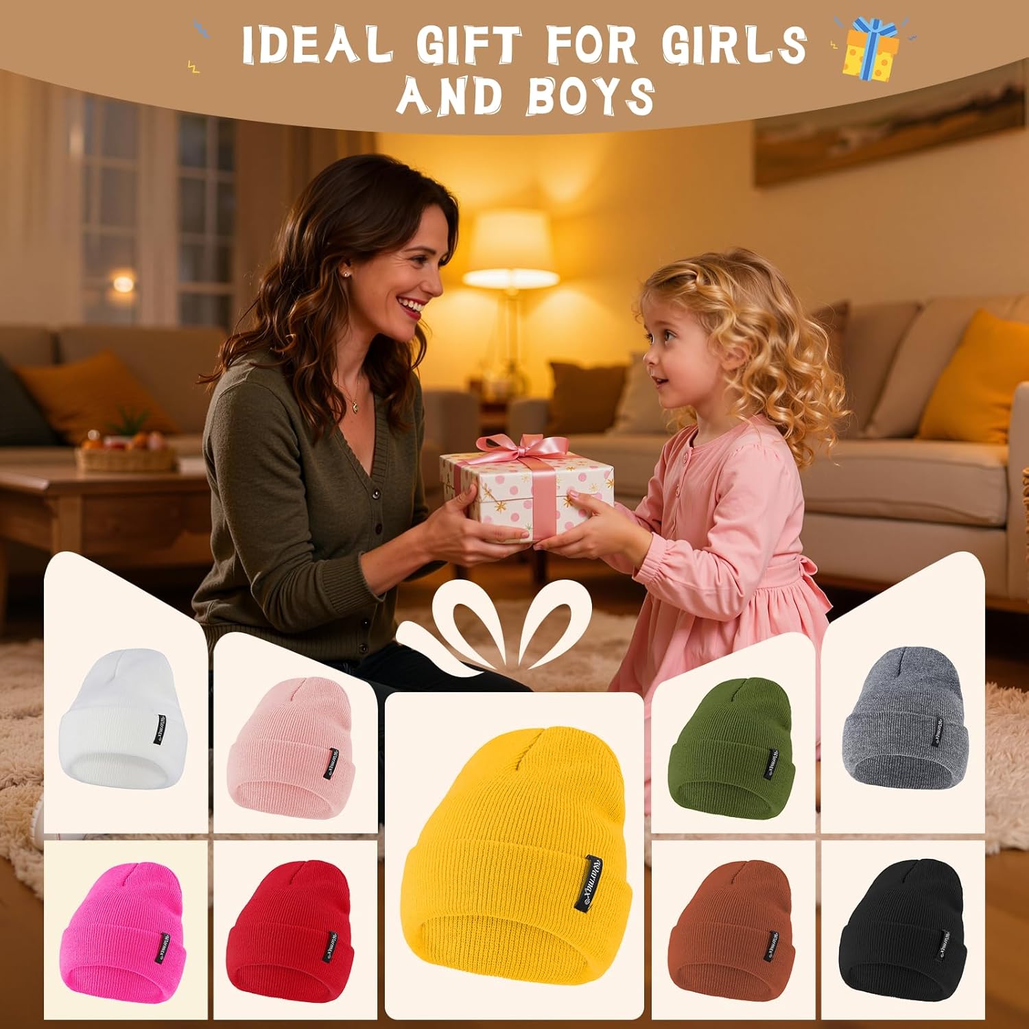 American Trends Baby Beanie Hat for Toddler Kids Beanies Infant Baby Boys Girls Knit Winter Hats - Image 5