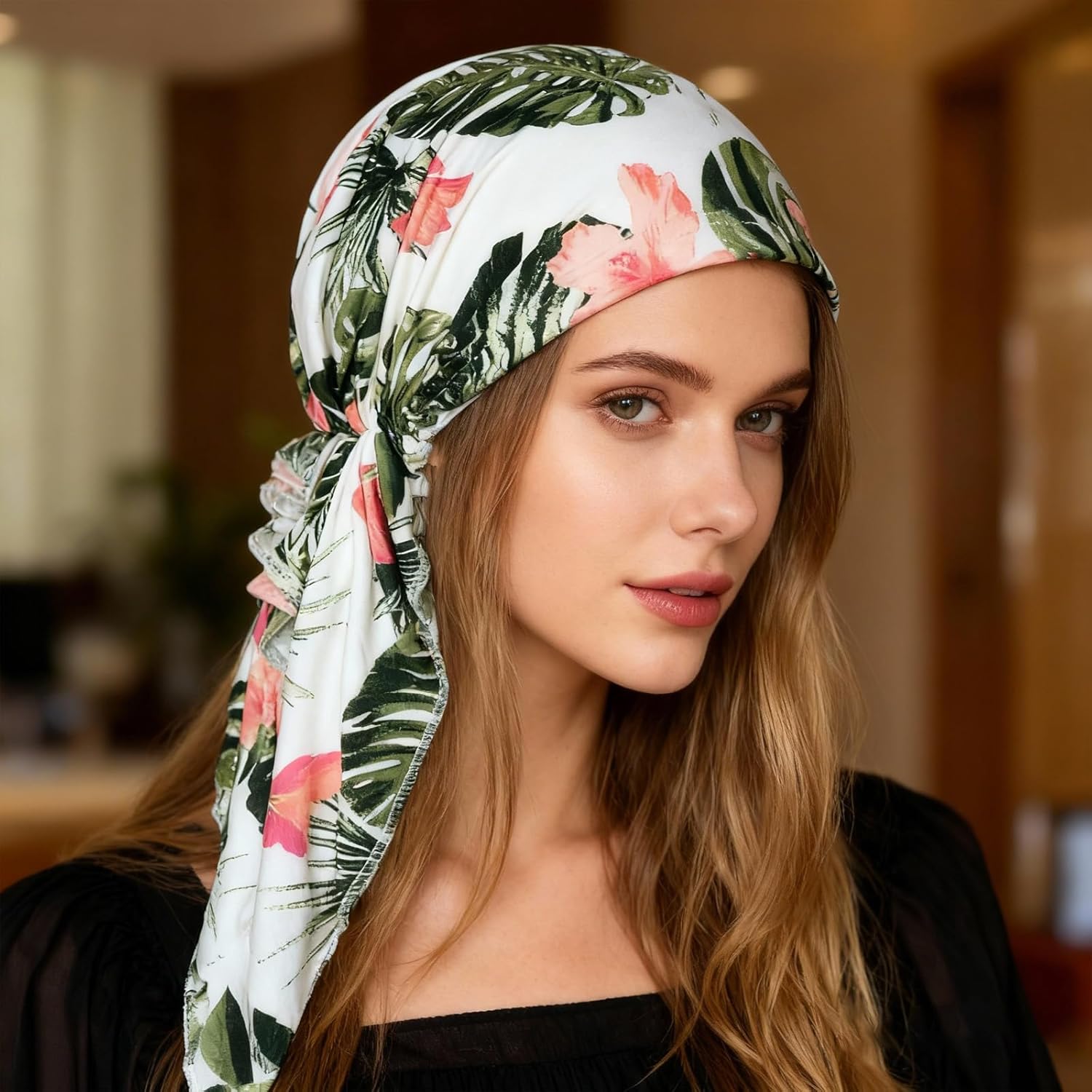 4Pcs Chemo Headwear for Women Pre Tied Turbans Cotton Head Scarf Breast Cancer Hat Gifts for Cancer Patients - Image 6