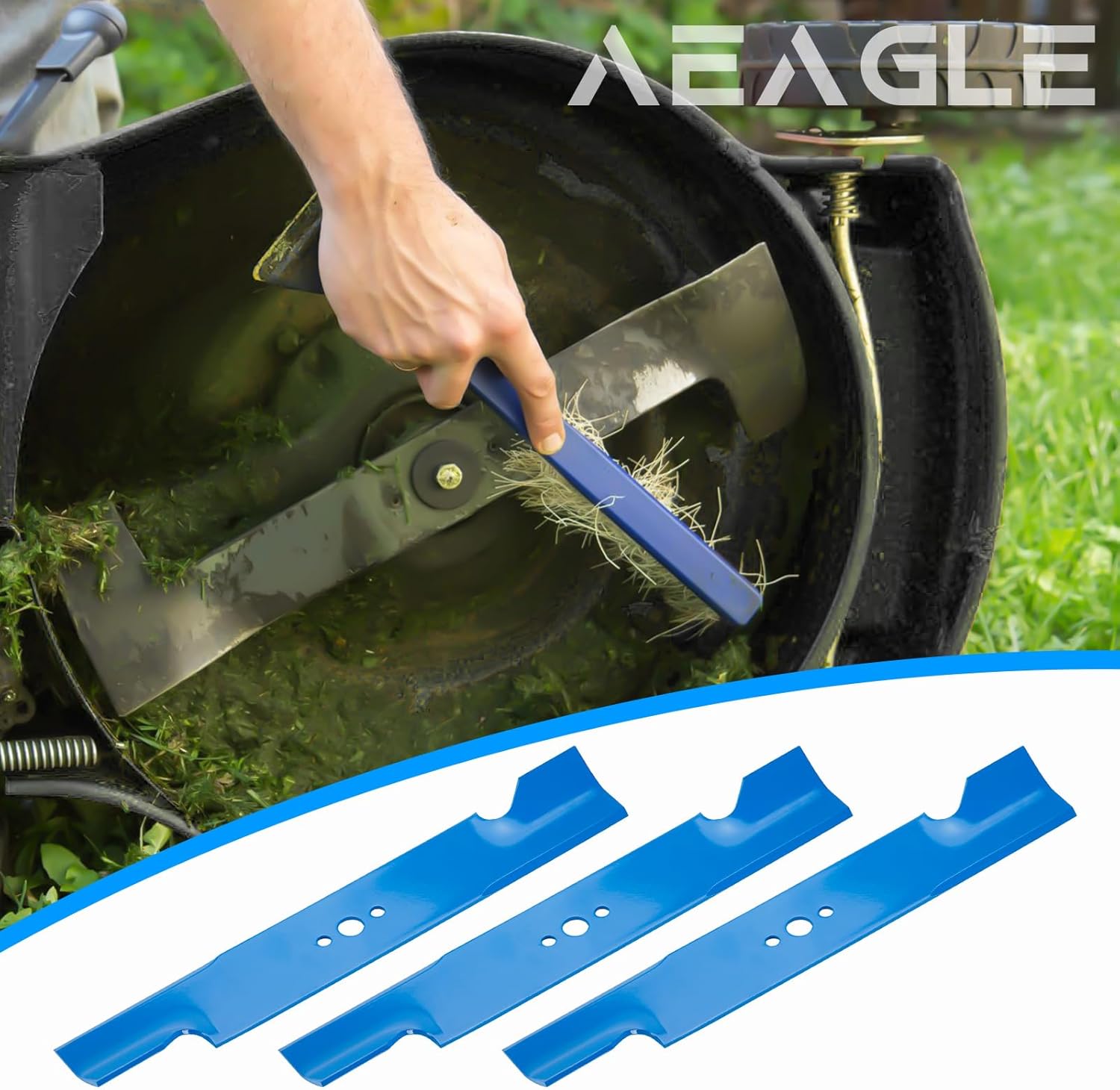 Aeagle High Lift Blade 48 inch Deck for Ariens Gravely Exmark Toro Ferris Snapper 103-2527 103-6583 04919100 00273000 1520843 5020843ASM 539100340 Lazer Z HP iZ4817 iZ4818 iZ4819 3 Pack