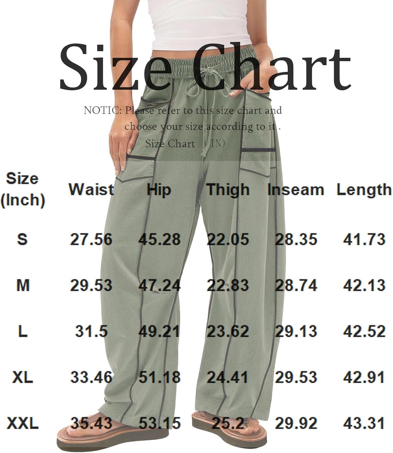 Barrel Sweatpants Women High Waisted Wide Leg Pants Drawstring Athletic Baggy Lounge Palazzo Trousers with Pockets - Image 4