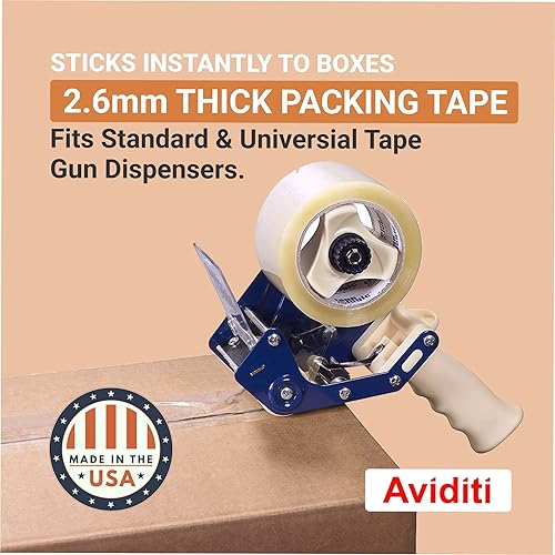 Miniatura 3 de Aviditi Tape Logic - Cinta de embalaje de acrílico resistente (24.9 x 4.9ft, 6 unidades, perfecta para embalar, enviar, mudar, hogar y oficina