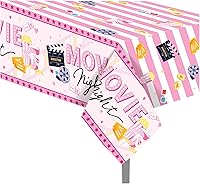 Vista 83 de CC HOME 1 Pack Train Plastic Tablecloth 54 x 87 Inch Long Rectangular Table Cover for Buffet,Birthday Party Holiday Dinner,Picnic or Tablecloth for