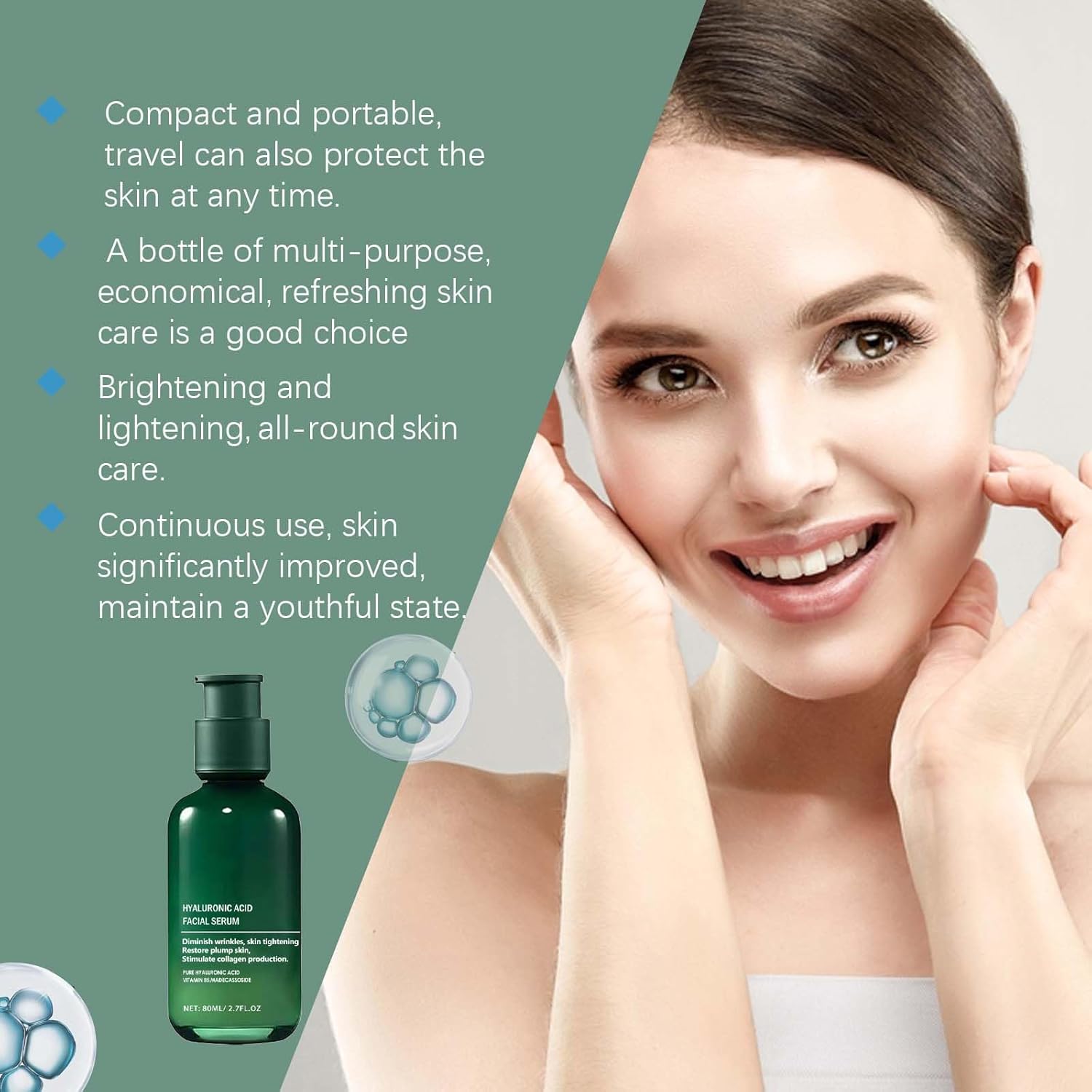 Skin Firming Rejuvenating Serum, Hyaluronic Acid Facial Serum, Skin Firming Serum for Face and Neck, Skin Firming Serum for Face and Neck Tightening Lotion Firming, For All Skin Types (4pcs)