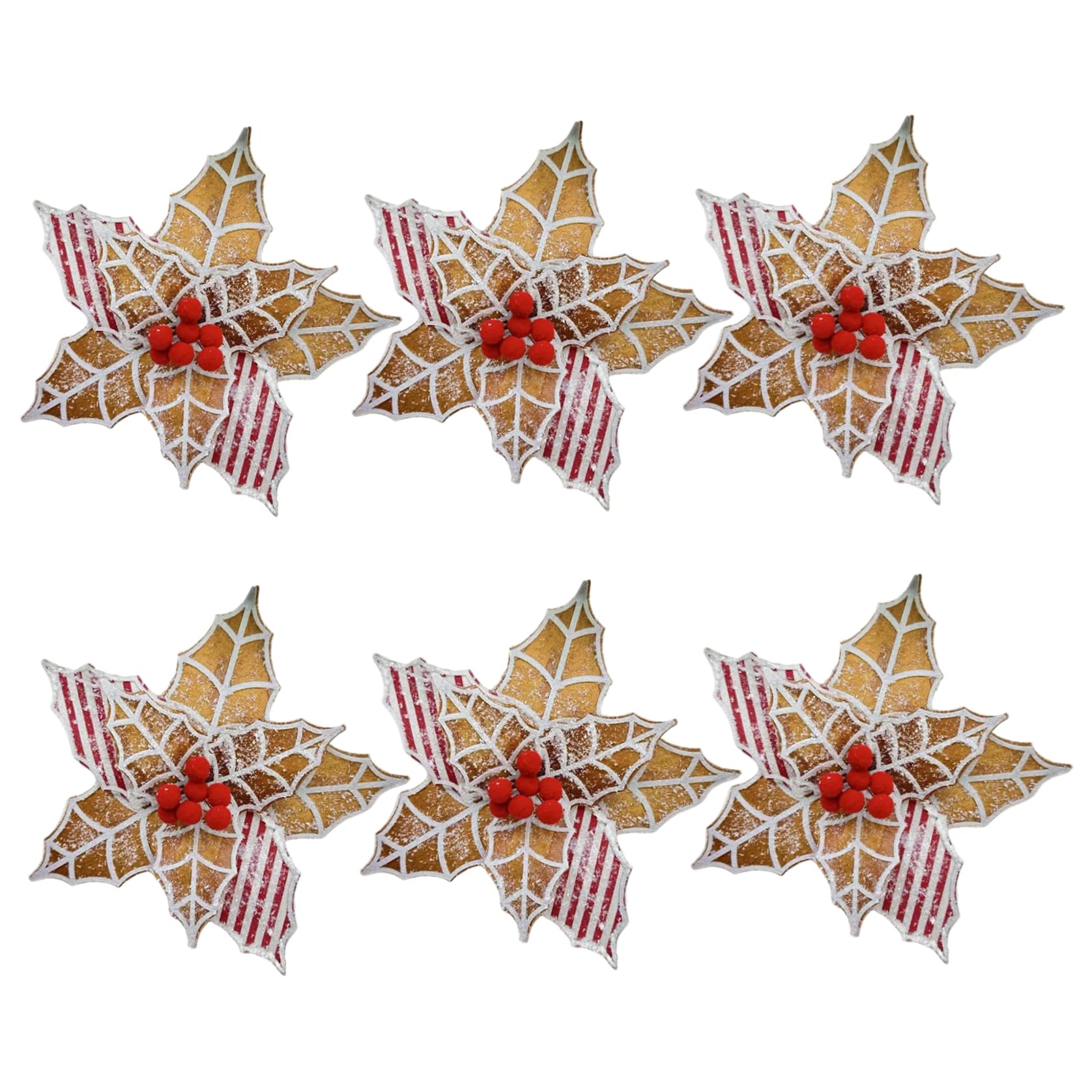 Fleurs de Poinsettia artificielles de Noël pour guirlande et fête