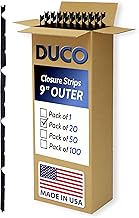 Duco USA-Made Classic Rib Foam Closure Strips 3ft Long, 9" Rib Profile - 20 Pack of Black Corrugated Roof Foam Strips - Weatherproof Seal to Block Gaps, Noise, Moisture, and More