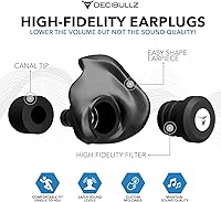 Vista 6 de Decibullz Moldable Ear Plugs for Concerts, High Fidelity Hearing Protection for Noise Reduction & Sensitivity, Noise Cancelling Earplugs Perfect for