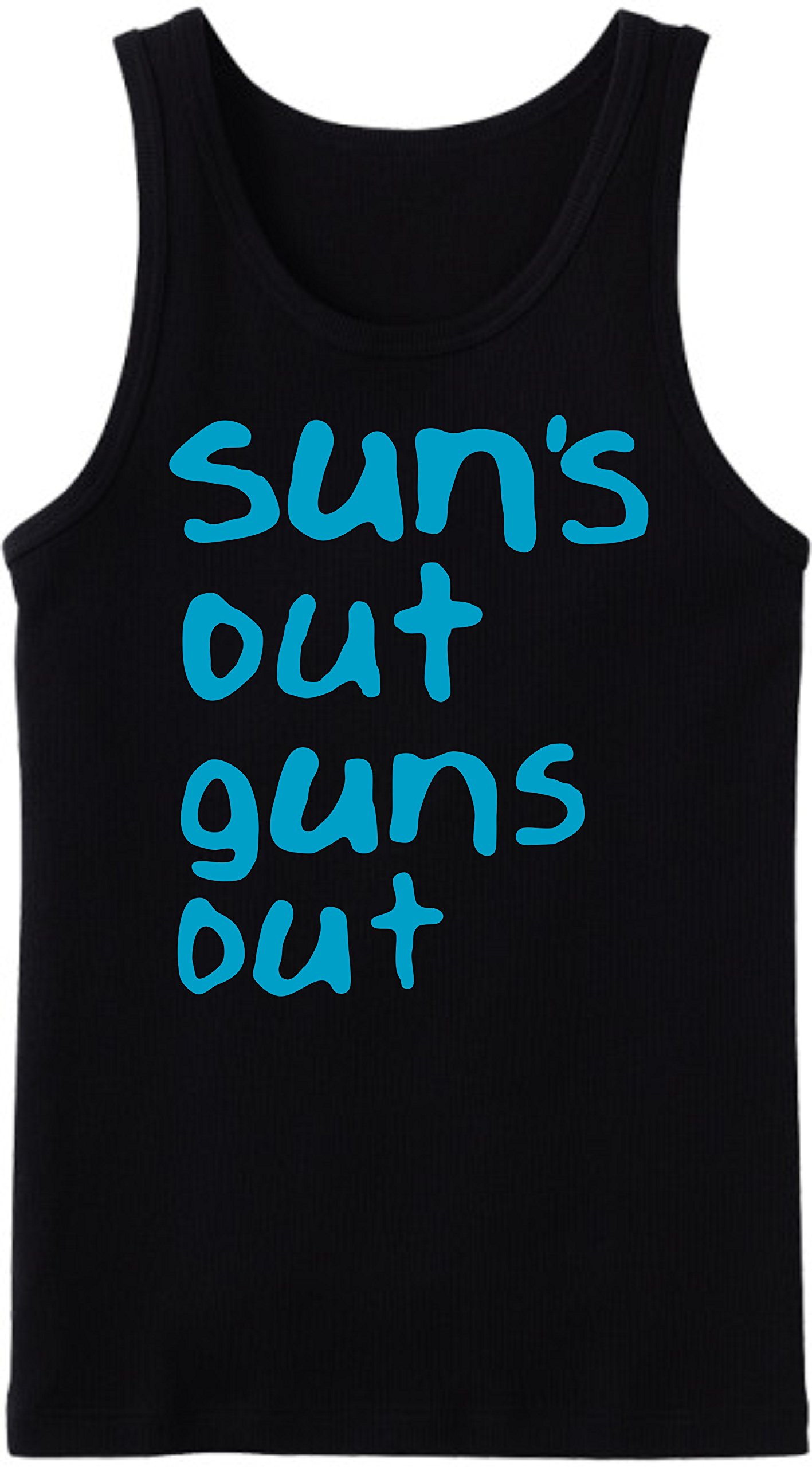 Reality Glitch Men's Black Sun's Out Guns Out Athletic Vest. (Small, )