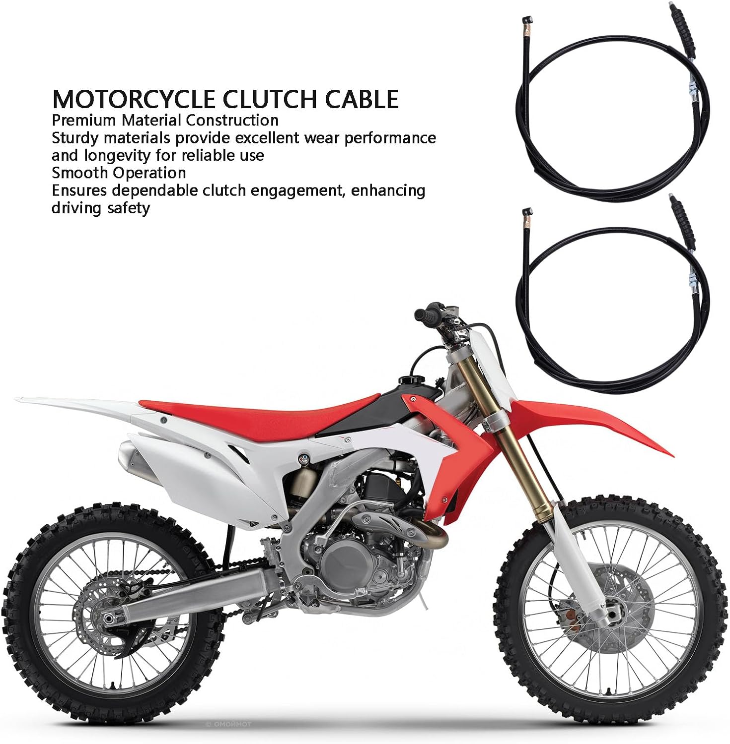 Bediffer 2 szt. Linka Sprzęgła Czarna Płynna Praca Wymiana Motor Terenowy 1100mm 43 3 Cala