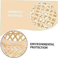 Vista 7 de DOITOOL Cubierta de luz de techo de bambú tejida a mano, pantalla decorativa para lámpara de pared, lámpara de techo, lámpara de pie, cubierta