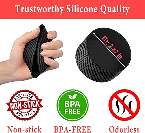 Miniatura 5 de 2 botas protectoras de silicona para vaso Stanley Quencher de 30 onzas, 40 onzas e IceFlow de 20 onzas 30 onzas y botella de agua Hydro Flask de 12