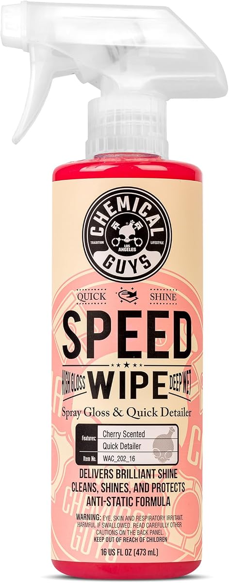 Speed Wipe Quick Detailer Spray, High Gloss Shine, 16 oz | Spray-and-wipe detailer adds instant streak-free gloss on paint, glass, wheels and trim between full washes