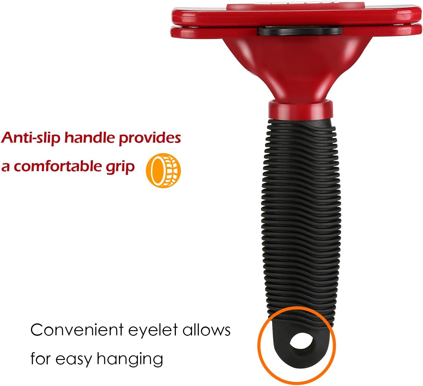 Kosse Dog/Cat Brush, De-shedding Tool with Fur Ejector, Grooming Brush Effectively Reduces Shedding by up to 90% (Medium) : Pet Supplies