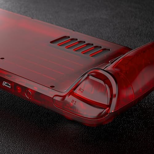 Miniatura 7 de eXtremeRate - Carcasa de repuesto transparente roja personalizada para Steam Deck LCD, carcasa de repuesto para consola portátil, carcasa completa