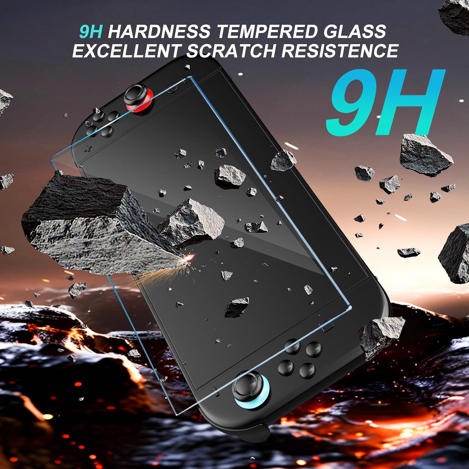 Hiway Tempered Glass Screen Protector Compatible with Nintendo Switch 2 2025, Auto-Alignment OneTouch System, Bubble Free, 9H Hardness Anti-Scratch, Anti-Fingerprint, Transparent HD Clear image 3