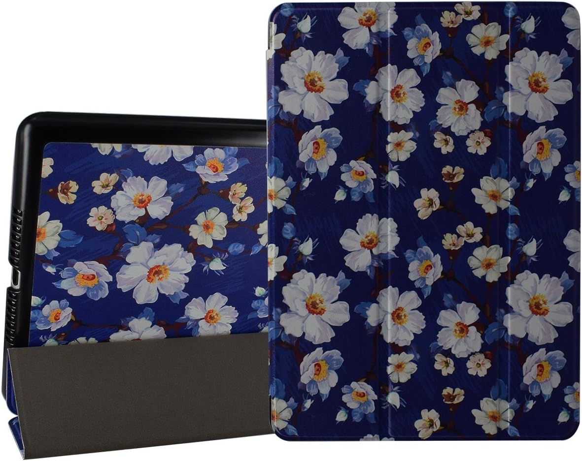 Tessday Case for iPad Air 10.5" 2019/iPad Pro 10.5 2017 - Smart Shell Standing Cover, Flowers