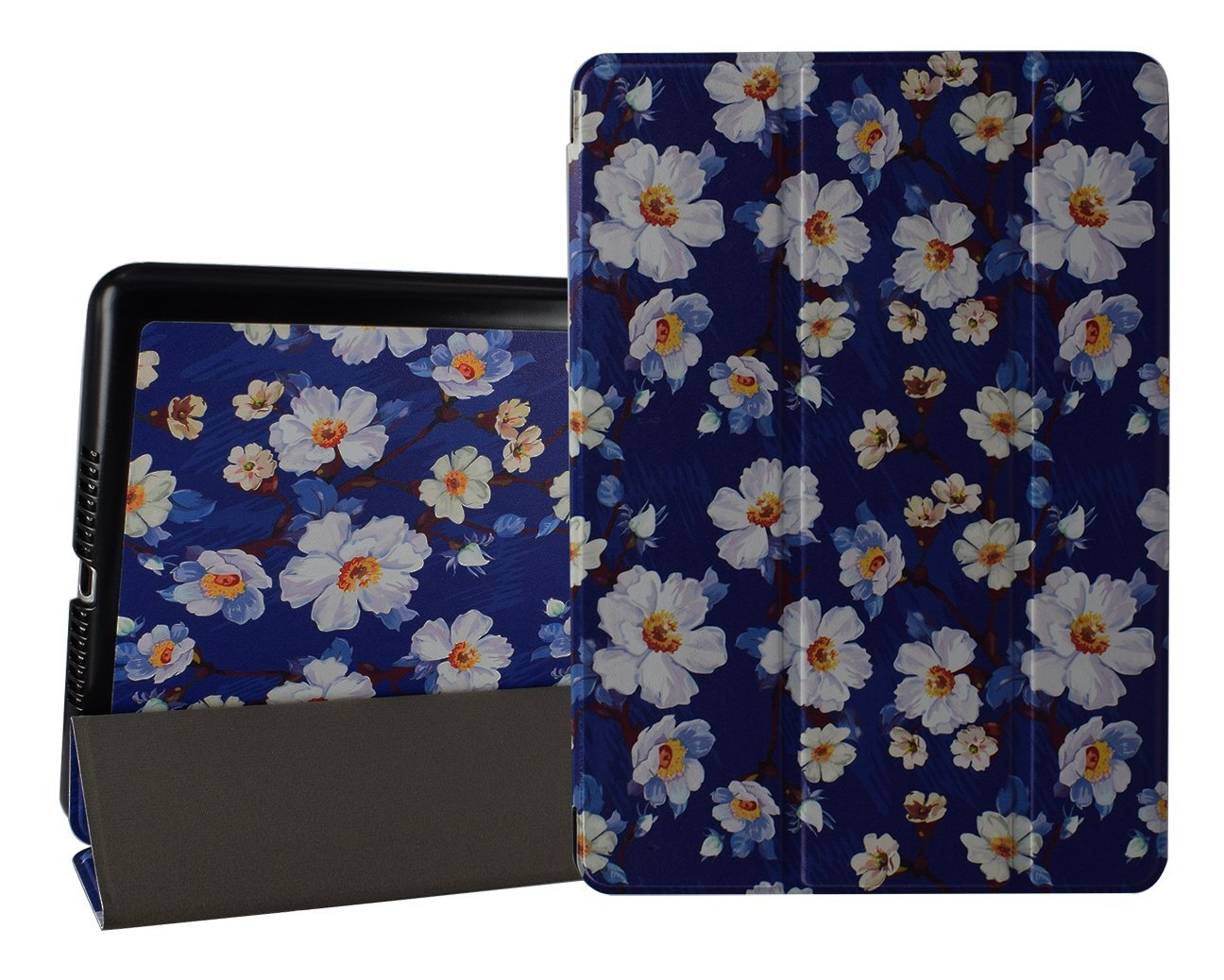 Tessday Case for iPad Air 10.5" 2019/iPad Pro 10.5 2017 - Smart Shell Standing Cover, Flowers