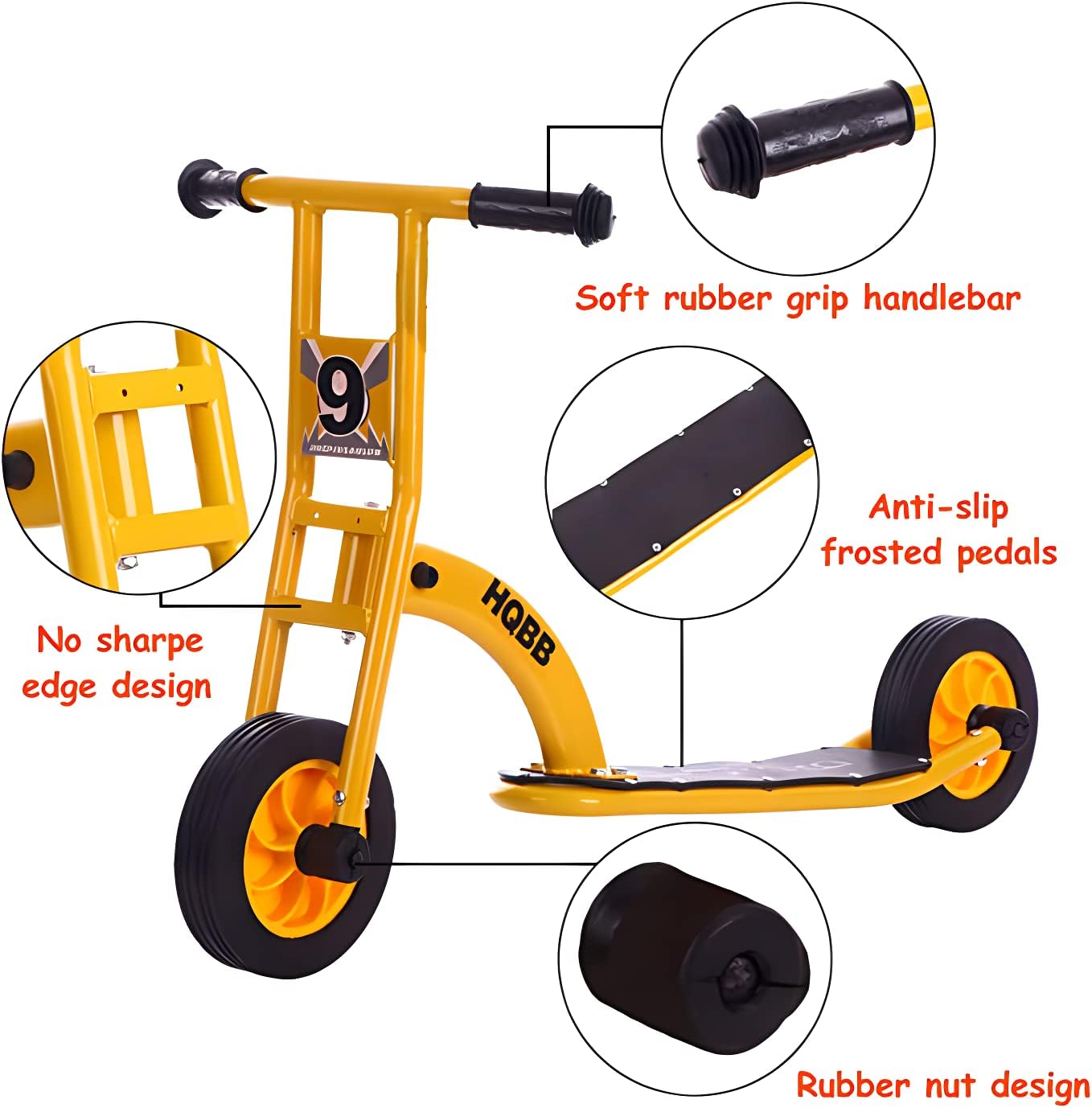 Kids Scooter for Preschool 3 Wheel V Scooter 3-7age Girls & Boys Micro Scooter Yellow 5112 image 3 of 7 B0BY4QPN9K