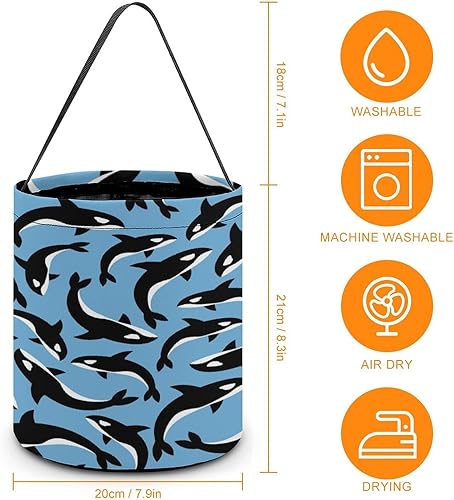 Miniatura 2 de Killer Whales Orca - Bolsas de dulces de Halloween con asas, bolsas de regalo para suministros de Halloween