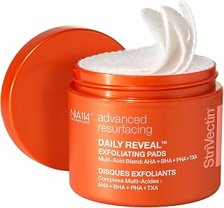 StriVectin Daily Reveal Exfoliating Face Treatment Pads - Polish Dead Skin for Smooth, Soft Skin, 60 Count