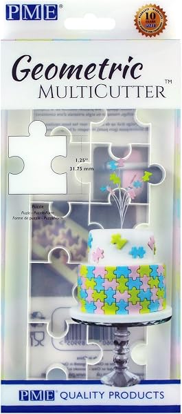 PME - Multicutter Geometrici per Cake Design - Puzzle Grandi, 31 mm - 1