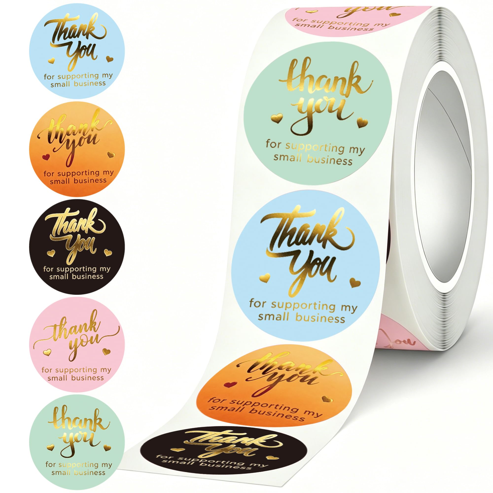 AASRPUDYY Multi Color Thank You Stickers--500 Pcs