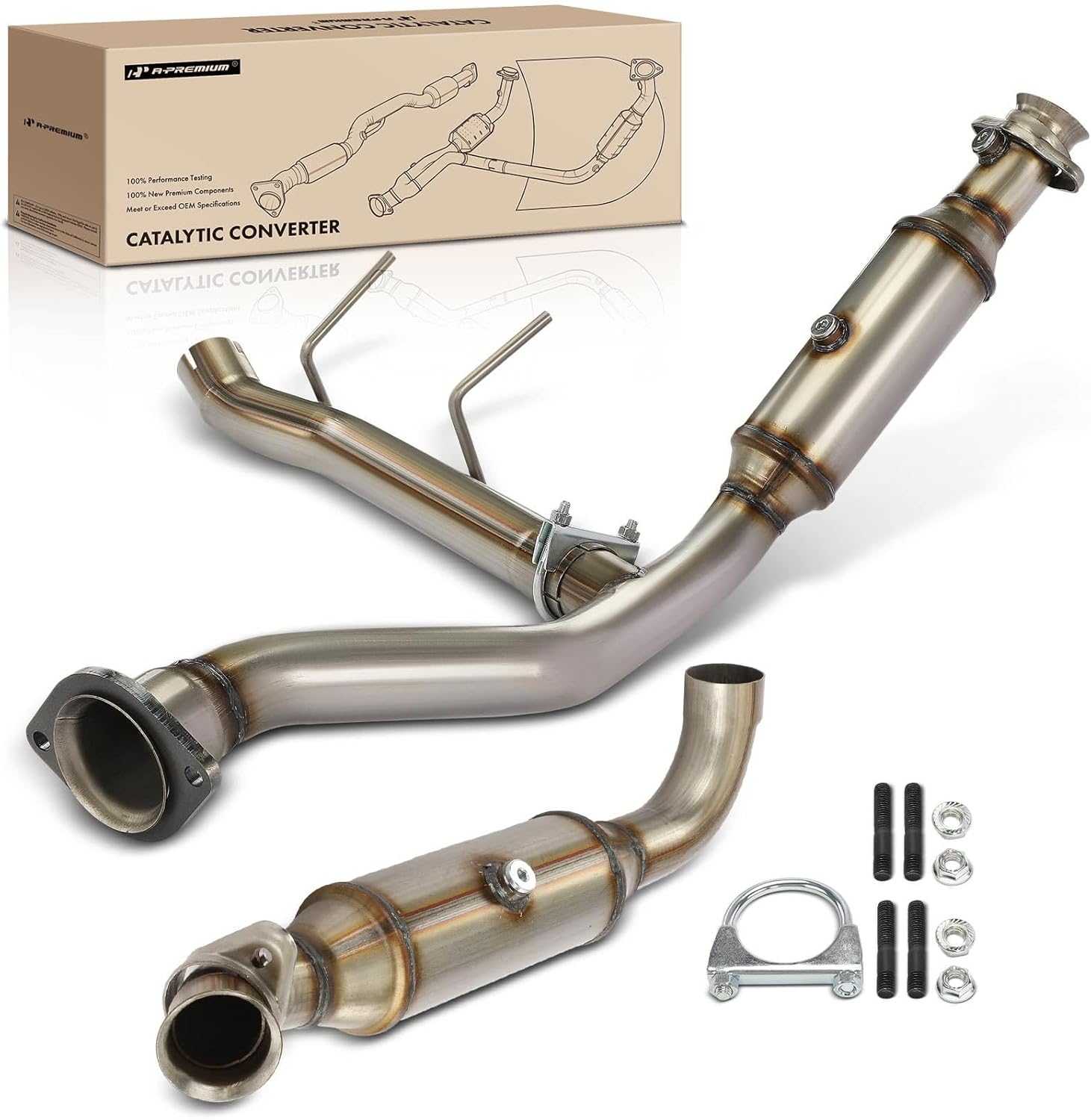 A-Premium Left and Right 2-PC Catalytic Converter Kit Direct-Fit Compatible with Ford F-150 F150 2011 2012 2013 2014 5.0L, EPA Compliant