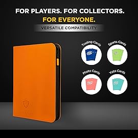 Card Guardian - 9 Pocket Premium Binder with Zipper for 360 Cards Trading Card Games TCG (Orange) Perfect Card Binder for Yugioh Cards MTG Binder Sports Card Binder