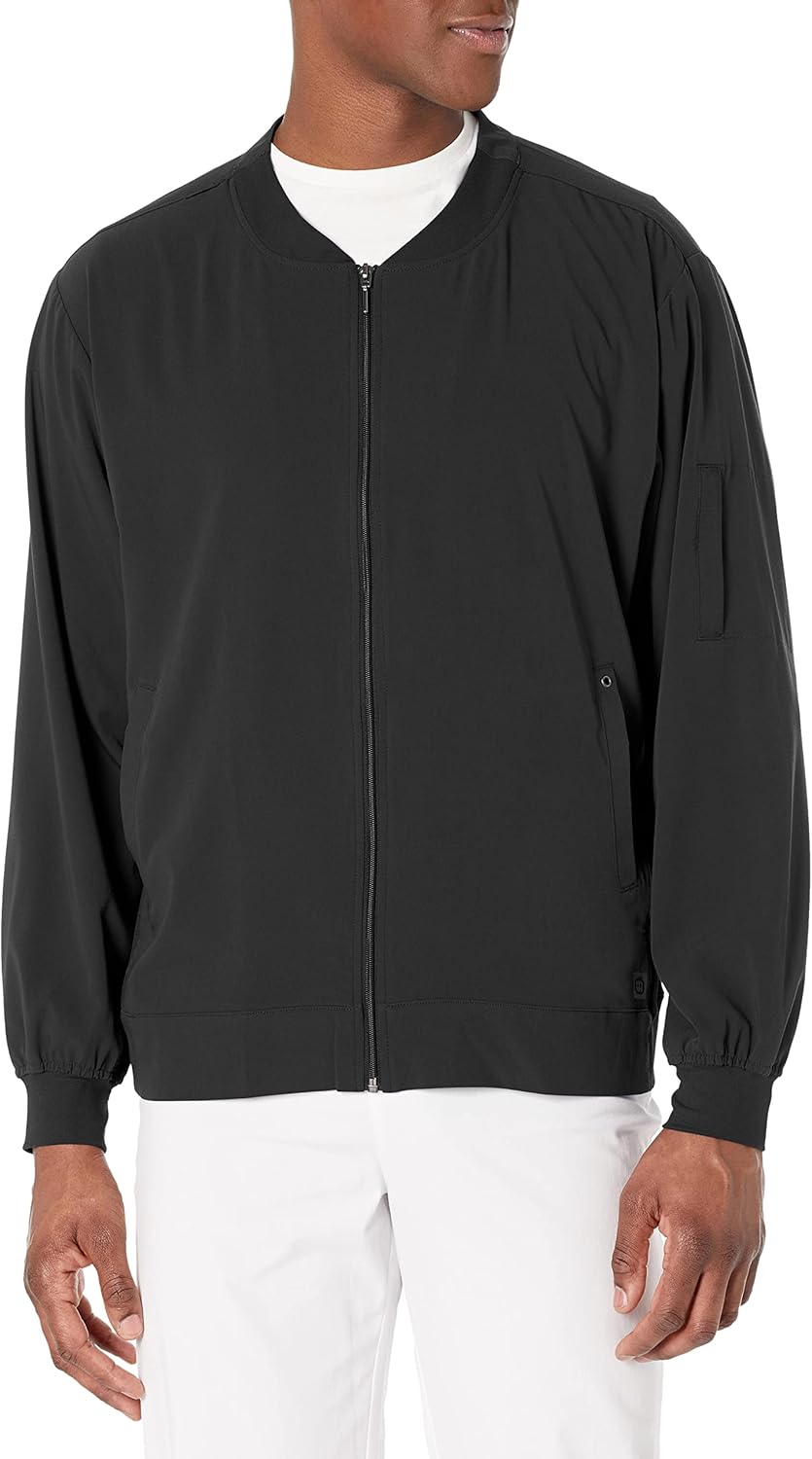 WonderWink Mens Zip Bomber Jacket
