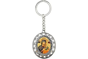 Needzo Perpetual Help Virgin Mary and Christ Icon Key Chain