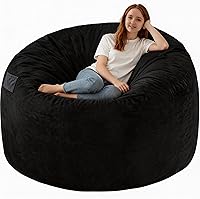 Vista 80 de Silla de Puf de 3 pies, Sillas de Puf Cómodas con Relleno de Espuma Viscoelástica, Sofá de Puf Esponjoso con Funda de Terciopelo Holandés, Sillas