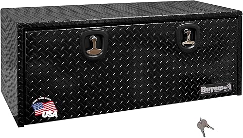 Miniatura 15 de Buyers Products 1725115 - Caja de herramientas de aluminio con banda de rodadura de diamante negro, 18 x 18 x 60 pulgadas, fabricada en los Estados
