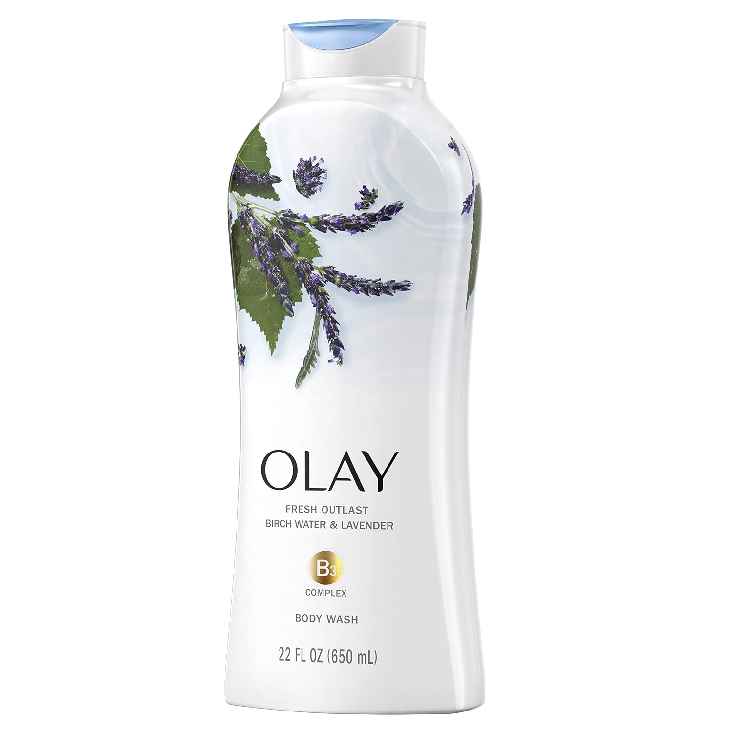 Olay Fresh Outlast Purifying Birch & Lavender Body Wash 22 Fl Oz (Pack of 4)