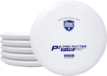 Discmania Flex 2 D-Line Putter Pack 5-Pack | Beginner Disc Golf Putter Set | Grippy Base Plastic | Straight Flight & Comfortable Grip | Perfect for Practice Putting | Colors May Vary