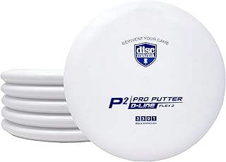 Discmania P2 Disc Golf Putter – Disc Golf Putter Pack – Flex 2 P2 Disc Golf Putter with Stable Disc Flight, Practice Putter Pack (Colors May Vary)