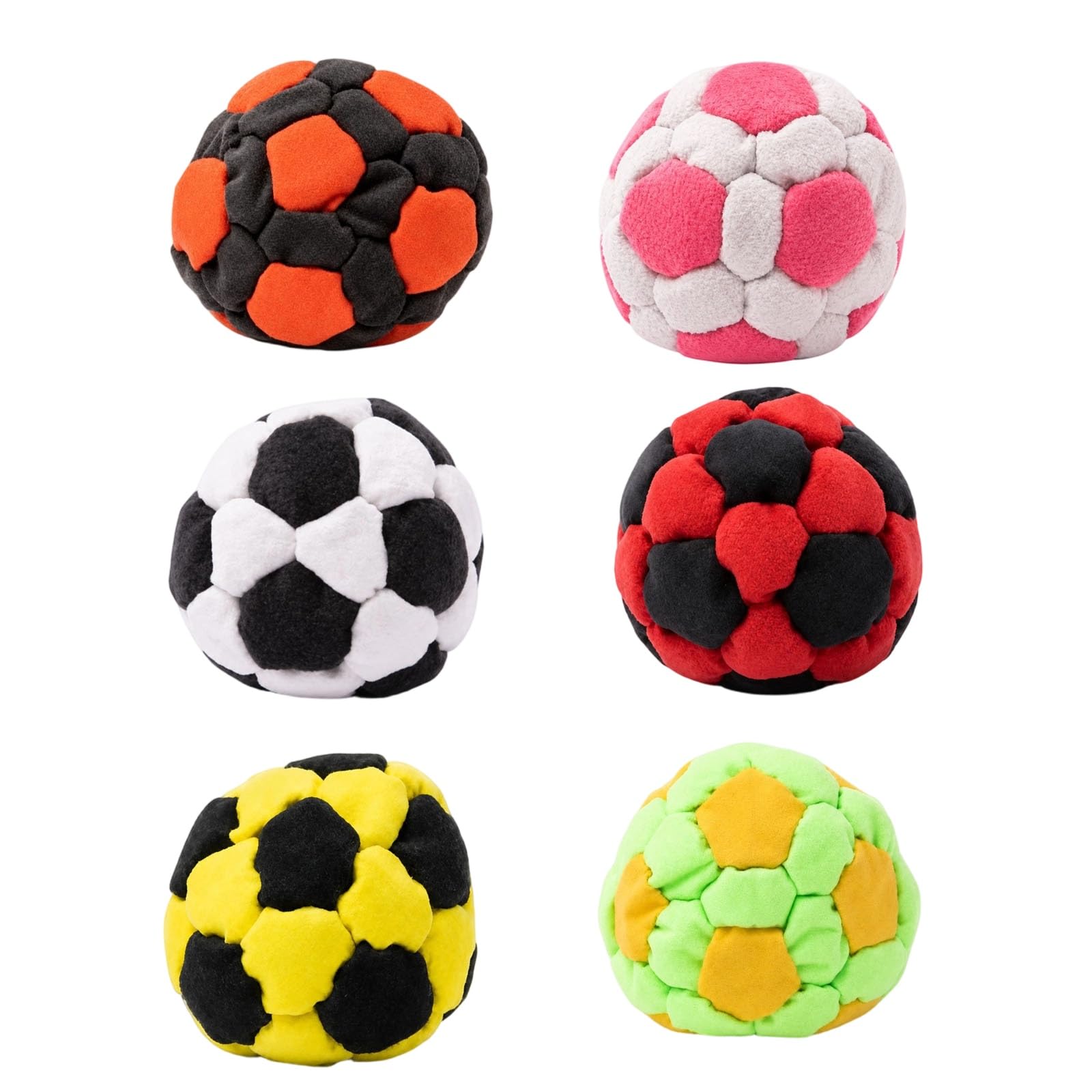 Footbag Hacky Sack Strapazierfähige Nähte,Abriebfest Hacky Sack Ball für Täglichen Gebrauch,Farbecht Hackisack Bälle Vielseitig Jonglierbälle für Drinnen & Draußen SandsäckchenPicknicks(6 PCS)