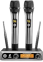Vista 13 de Sistema de Micrófono Inalámbrico TONOR, Micrófonos Inalámbricos Profesionales de Metal para Karaoke, Micrófono Dinámico de Mano con Receptor