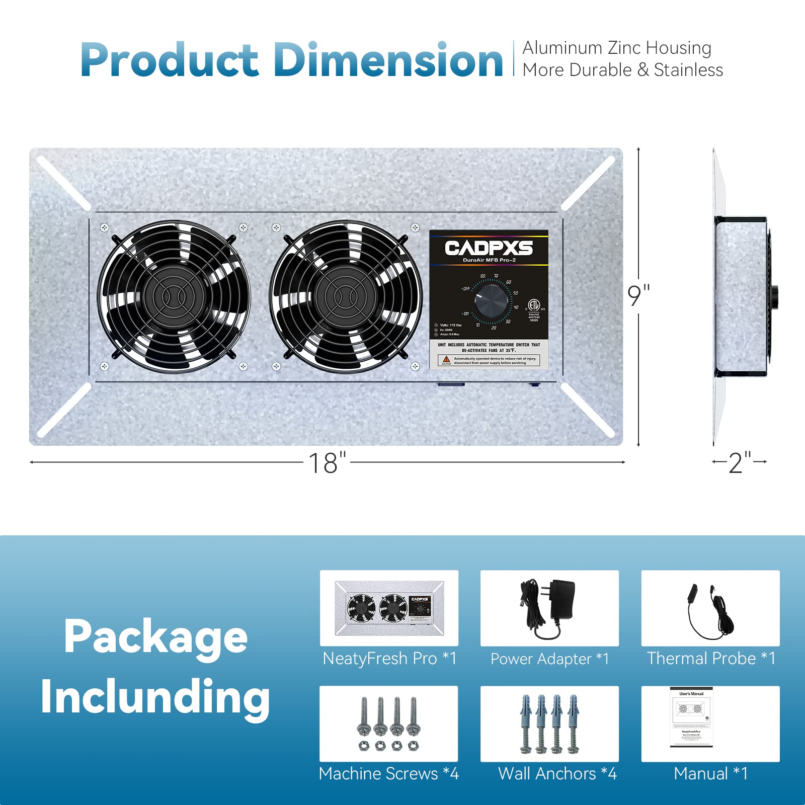 Low Crawl Space Vent Fans