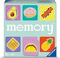 Vista 5 de Ravensburger Foodie Favorites Memory Game - Quick & Engaging Matching Game Enhances Focus & Memory Skills Fun Food Illustrations Ideal for
