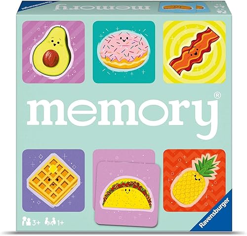 Miniatura 5 de Ravensburger Foodie Favorites - Juego de memoria rápido y atractivo | Mejora las habilidades de enfoque y memoria | Divertidas ilustraciones de